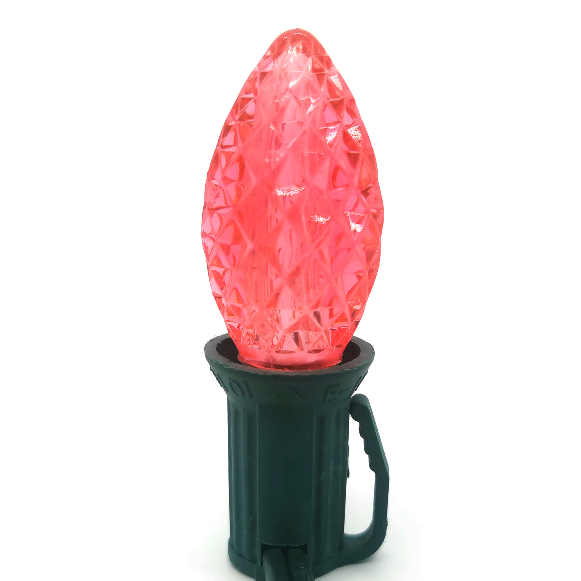 Decorative Bulb C9/E17 Faceted - Pink 