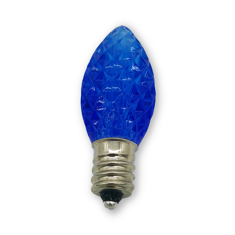 Decorative Bulb C9/E17 Faceted - Blue