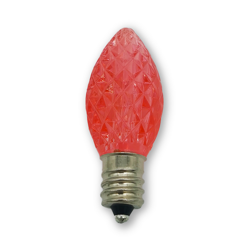 Decorative Bulb C9/E17 Faceted - Pink 