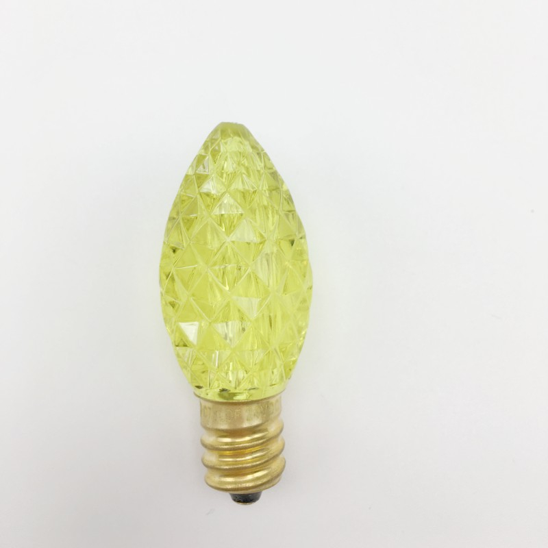 Decorative Bulb C7/E12 Faceted - Yellow - 24V