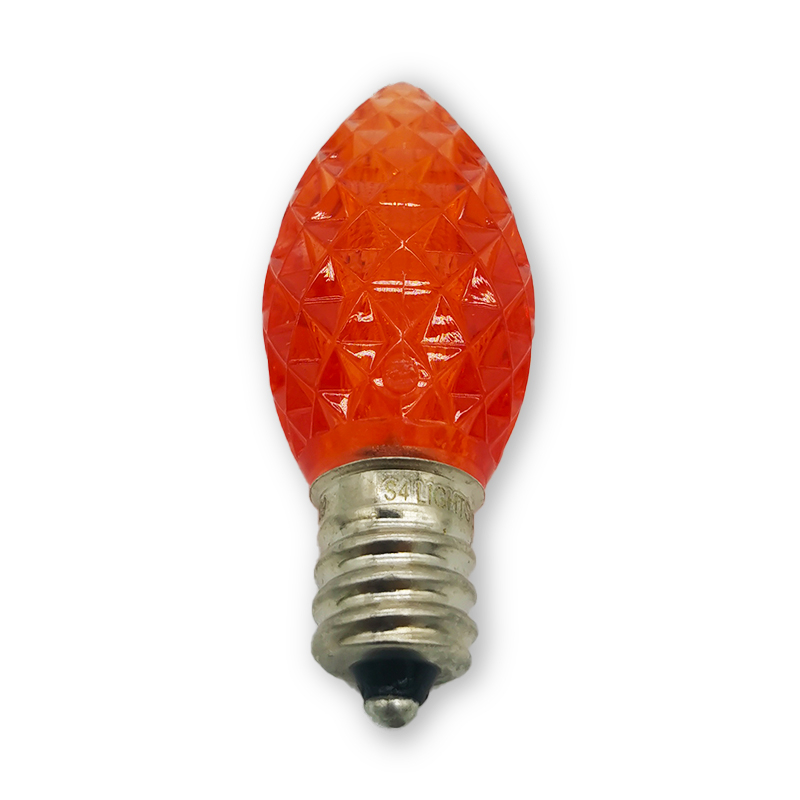Decorative Bulb C7/E12 Faceted - Orange