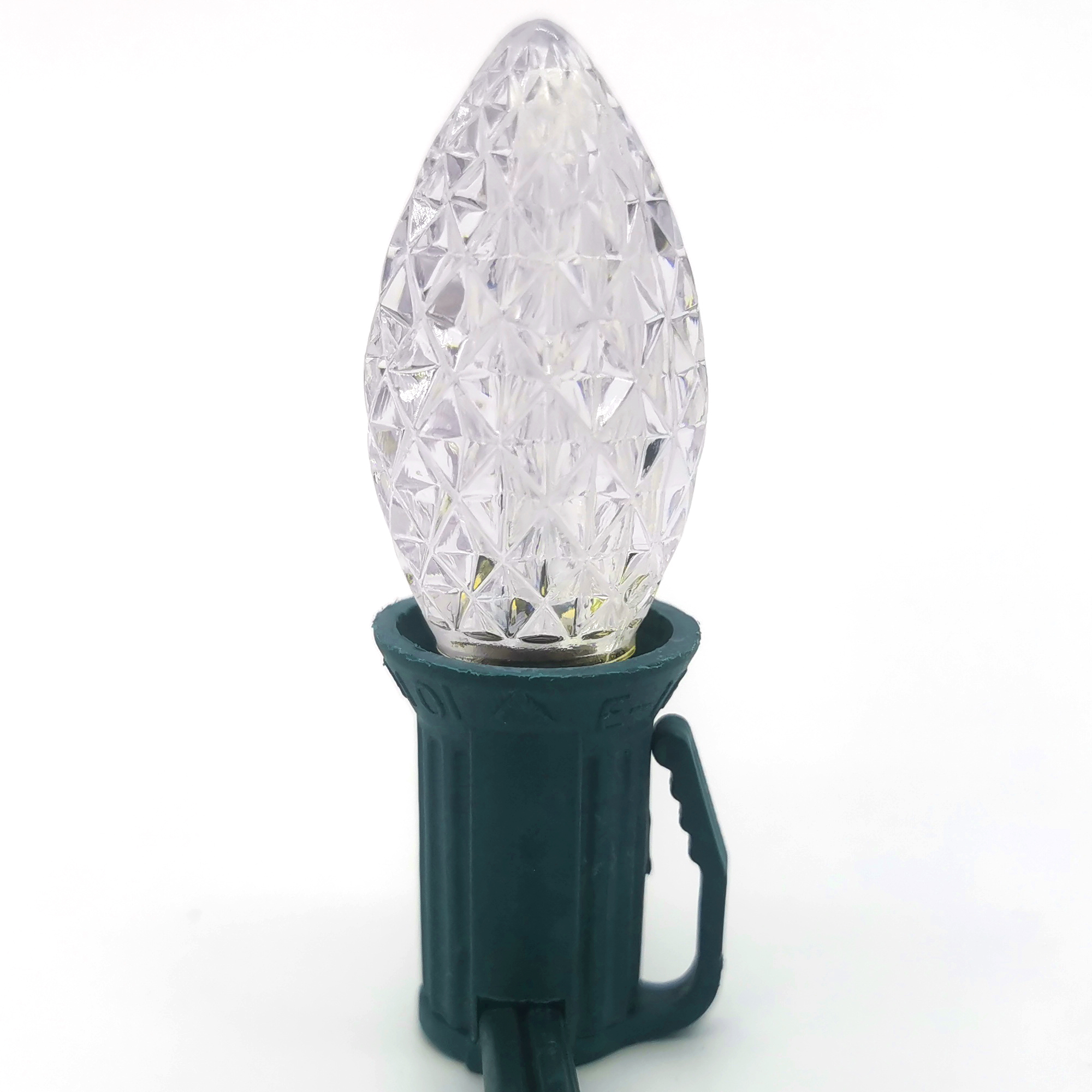 Decorative Bulb C7/E12 Faceted - Cool White