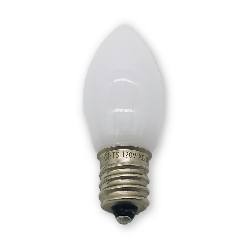 Decorative Bulb C7/E12 Opaque - Cool White