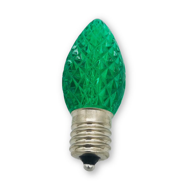Decorative Bulb C9/E17 Faceted - Green 