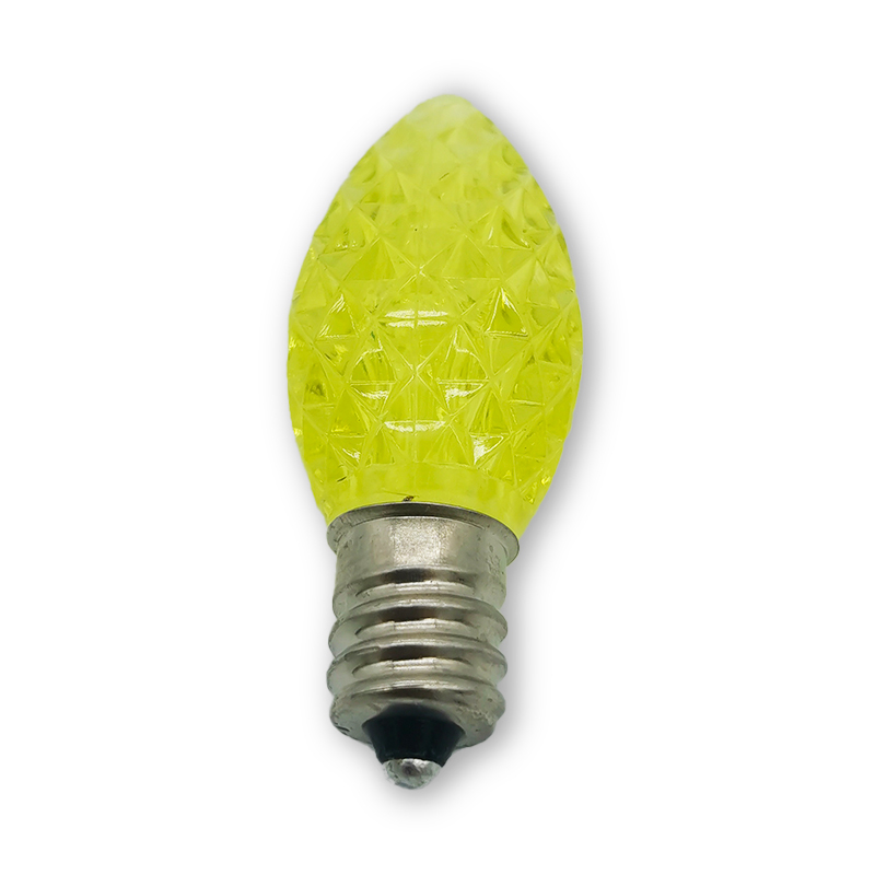 Decorative Bulb C9/E17 Faceted - Yellow
