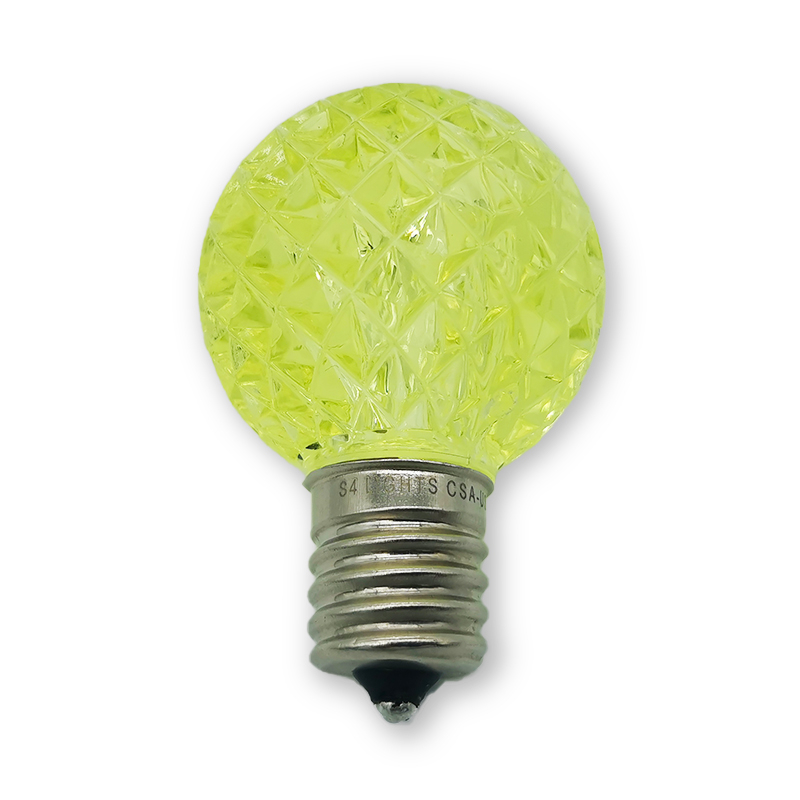 Screw Base Bulb G40/E17 Faceted - Yellow