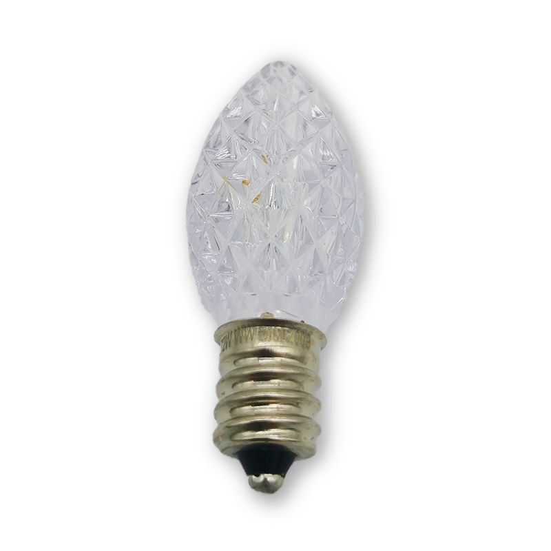 Decorative Bulb C7/E12 Faceted - Cool White