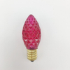 Decorative Bulb C7/E12 Faceted - Ruby Red - 24V