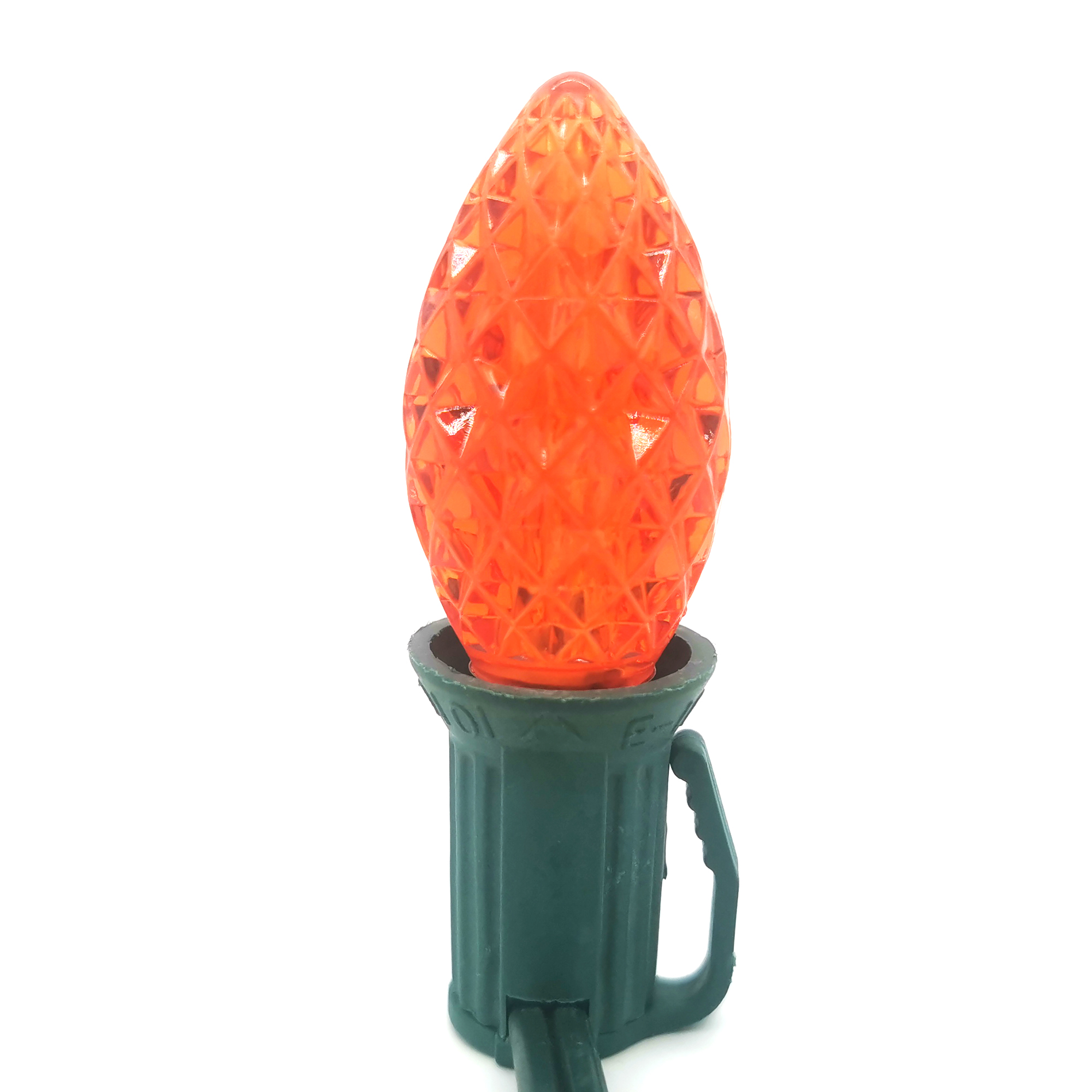 Decorative Bulb C7/E12 Faceted - Orange